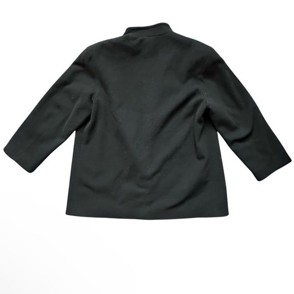 Josh Evan 100% virgin wool black pea coat  Size 12 - Picture 2 of 11